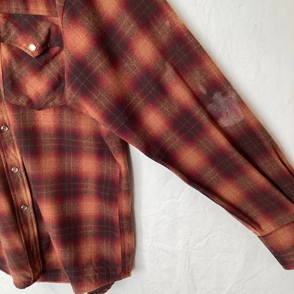 Vintage Pendleton High grade Western Wear Button Down wool button down shirt - Picture 12 of 14